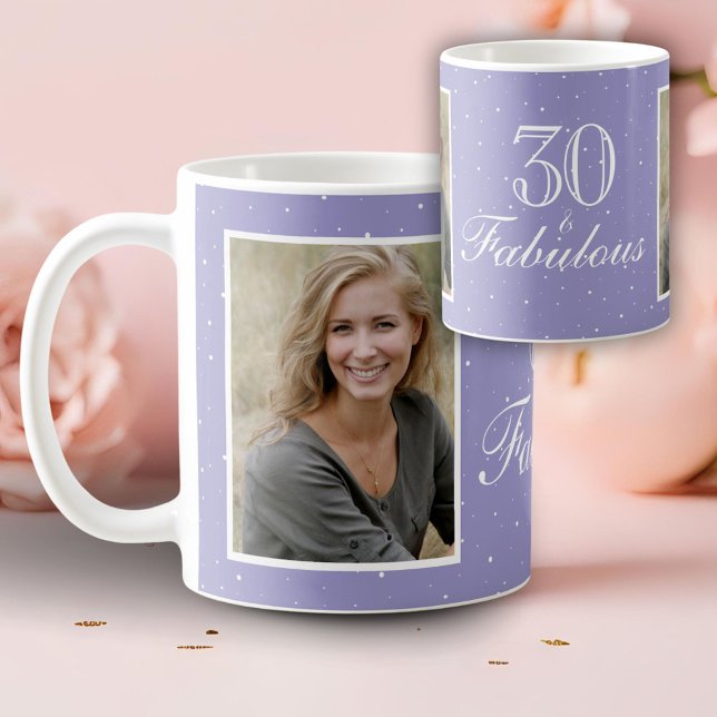 Mug 30 and Fabulous Elegant Birthday Photo  (Créateur téléchargé)