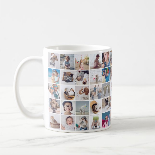 Mug 30 photos personnalisées Famille moderne et animal (Gauche)