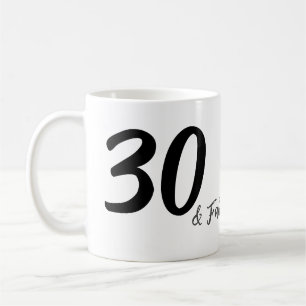 Mug 30e anniversaire ajouter nom date année noir