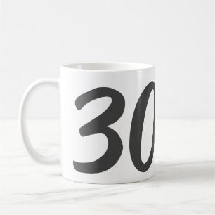 Mug 30e anniversaire ajouter nom date année noir modèl
