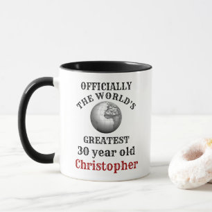 Mug 30e anniversaire Plus grand 30 ans Ajouter votre n
