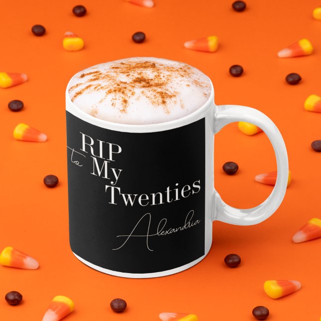 Mug 30e anniversaire RIP 20s Noir et Blanc (Créateur téléchargé)