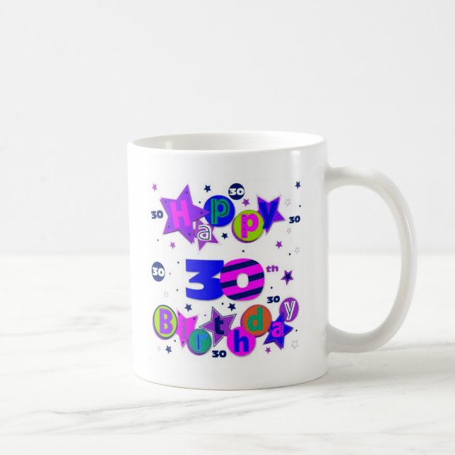 Mug 30èmes T-shirts d'anniversaire (Droite)