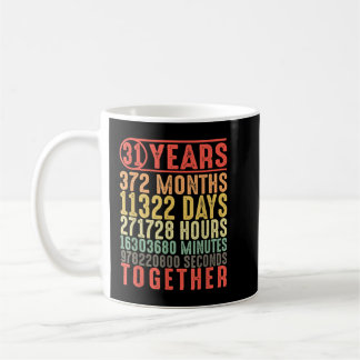 Mug 31 Année 31e anniversaire de Mariage Cadeaux pour 