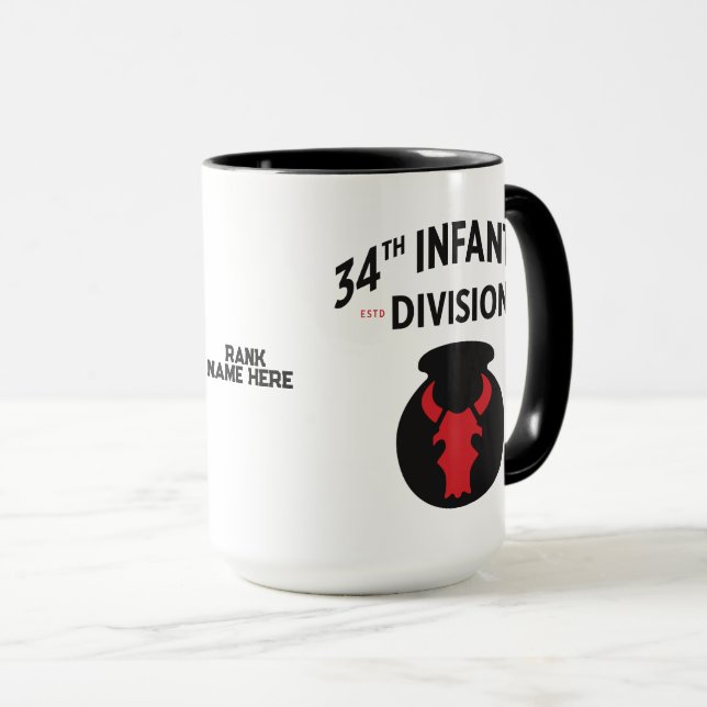 Mug 34e division d'infanterie (Devant droit)
