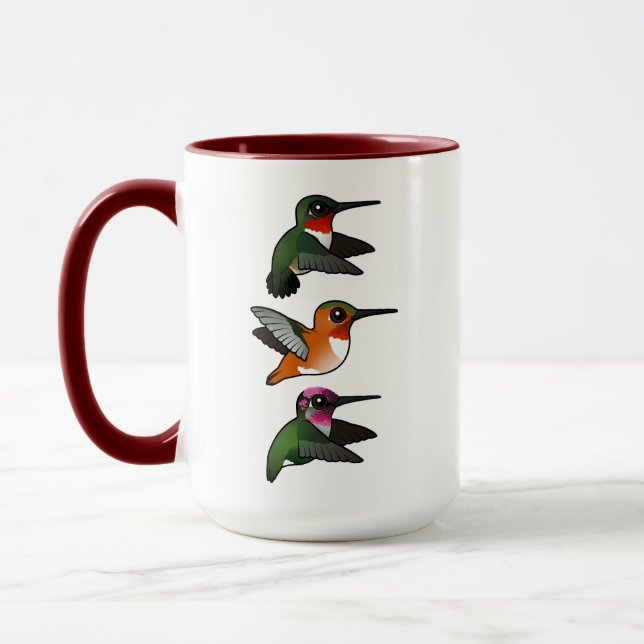 Mug 3 colibris Birdorés en vol (Gauche)