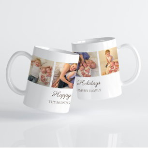 Mug 3 Collage de photos de famille Joyeux Noël
