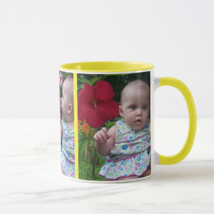 Mug 3 grandes photos Arrière - plan jaune Téléchargeme
