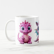 3 mignonne bouge de dragon rose pour les enfants