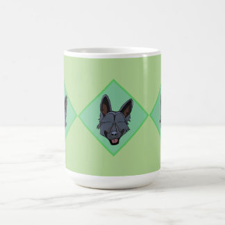 Mug 3 Morceau de diamant vert de berger noir allemand