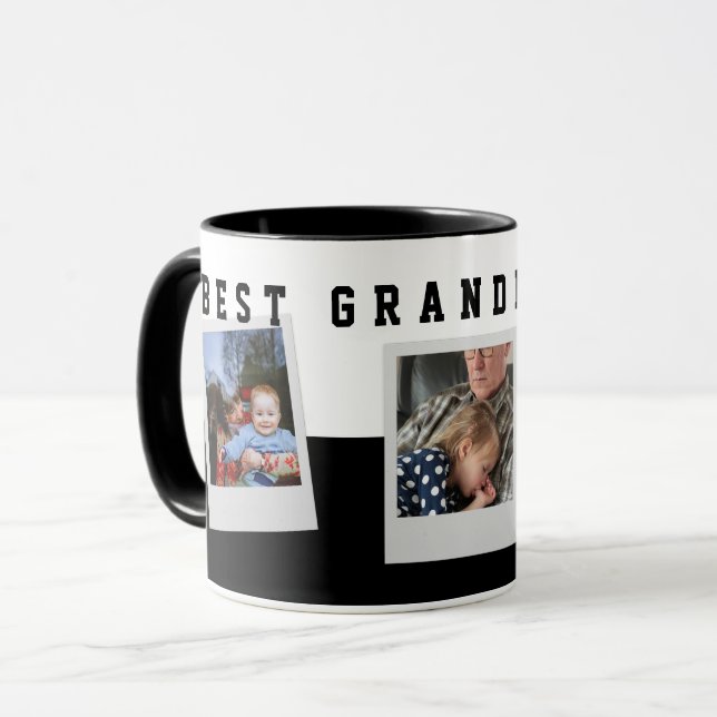Mug 3 Photo Collage Meilleur Grand-Père Jamais Personn (Devant gauche)
