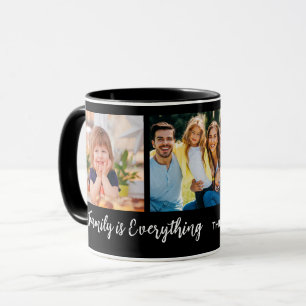 Mug 3 photo personnalisées Collage Famille Citation No
