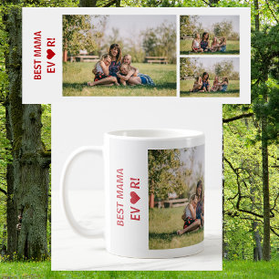 Mug 3 Photos Meilleure maman Jamais Photo Collage Fête