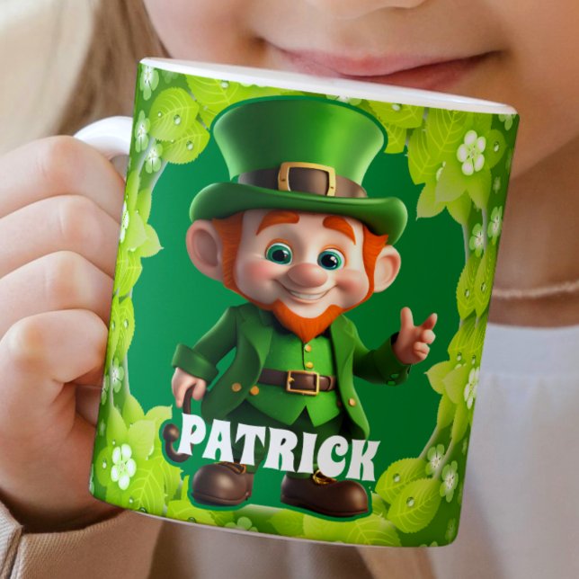 Mug 3D Leprechaun St. Patrick's Day Personnalisé Enfan (Créateur téléchargé)