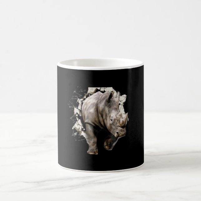 Mug 3d Rhino - Rhinoceros d'animaux Safari africains (Centre)