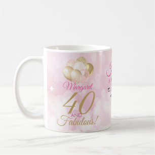 Mug 40 et fabuleux 40e anniversaire Parties scintillan