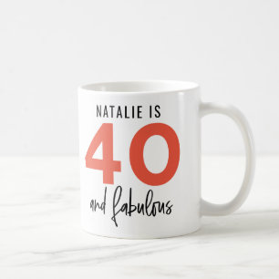 Mug 40 et fabuleux cadeau de typographie audacieux
