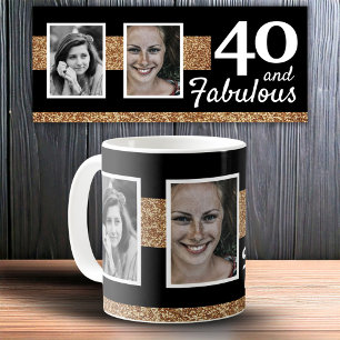 Mug 40 et Fabulous Gold Parties scintillant 2 Photo 40