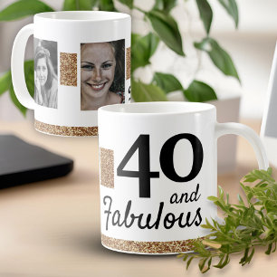 Mug 40 et Fabulous Gold Parties scintillant 2 Photo 40