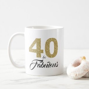 Mug 40 et Fabulous Gold Parties scintillant 40e annive