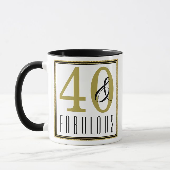 Mug 40 & Fabuleux anniversaire (Gauche)