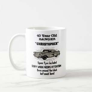 Mug 40e Anniversaire Funny Vintage Voiture Rétro Céléb