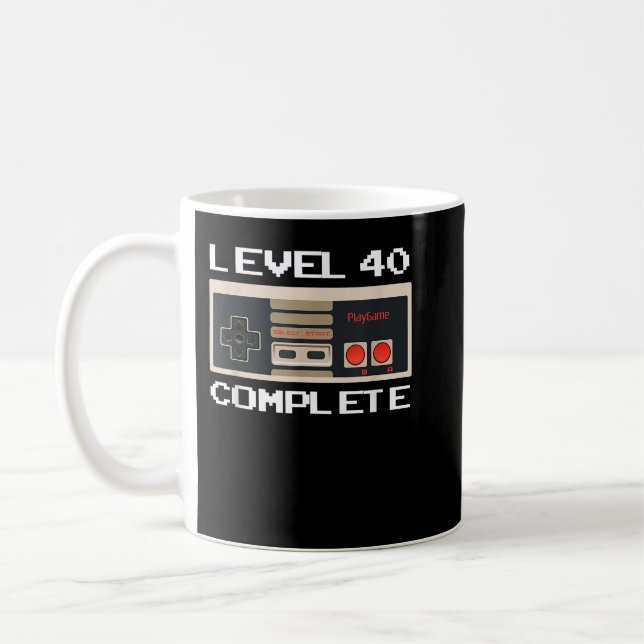 Mug 40e anniversaire Idées niveau 40 Gamer complet (Gauche)