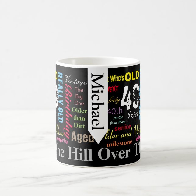 Mug 40e anniversaire joyeux en graffiti (Centre)
