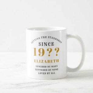 Mug 40e Anniversaire Normes Né dans les années 1980 Aj