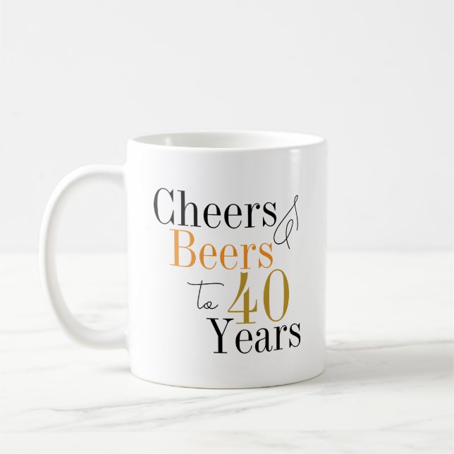 Mug 40e anniversaire Soeurs et bières Anniversaire (Gauche)