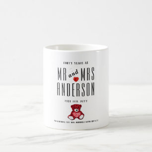 Mug 40e RUBY Mariage Anniversaire Cadeau personnalisé
