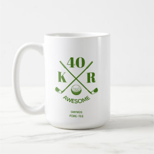 Mug 40ème 50ème 60ème Anniversaire Golf Monogram Golf