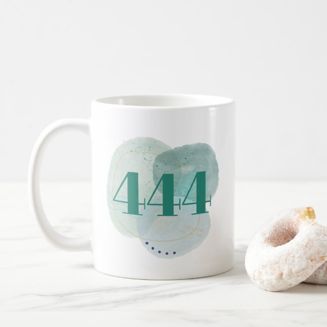 Mug 444 Angel Numéro Divine Protection Affirmation (Avec donut)
