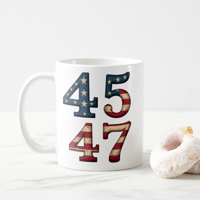 Mug 45-47 président trump (Avec donut)