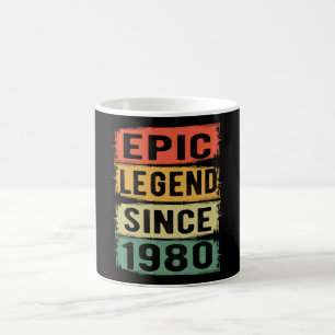 Mug 45 ans Anniversaire 1980 Epic Légende 45e annivers