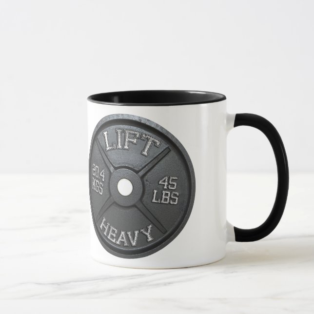 Mug 45 LBS Barbell Plate - LIFT LOURD (Droite)