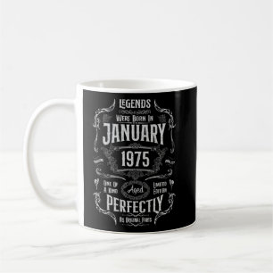 Mug 48e Anniversaire Légendes Sont Nés En Janvier 1975