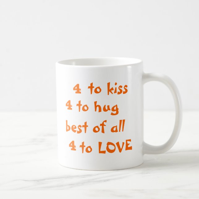 Mug 4 à embrasser, 4 à étreindre, meilleur de tous, 4 (Droite)