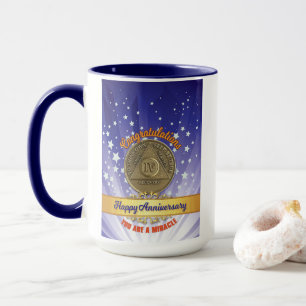 Mug 4 Ans de Sobriété - Vous Êtes un Miracle Nom/Année
