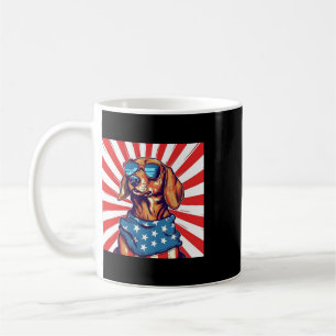 Mug 4 juillet dachsund drôle chien saucisse weenie usa