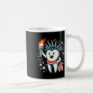 Mug 4 juillet Dentiste Dentiste Dentaire Patriotique F
