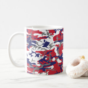 Mug 4 juillet, Jour de l'Indépendance, Gris Camouflage