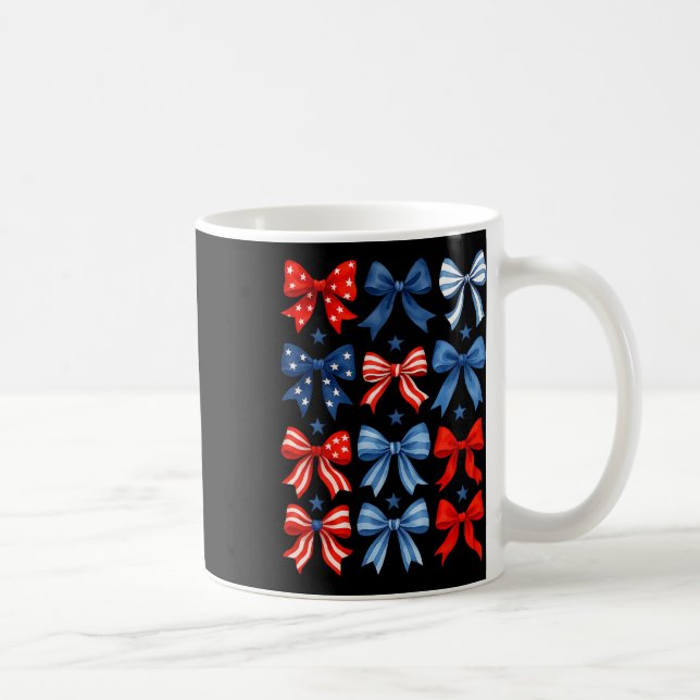 Mug 4 juillet Patriotique Bow Ribbon Independence Day (Droite)