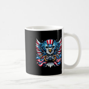 Mug 4 juillet Vidéo Jeu Bald Eagle drapeau américain B