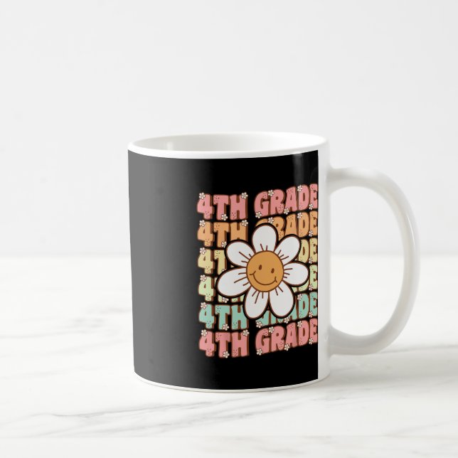 Mug 4e année super Retour à l'école Premier jour de qu (Droite)