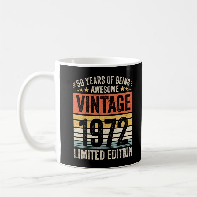 Mug 50 Ans D'Être Vintage 1972 (Gauche)