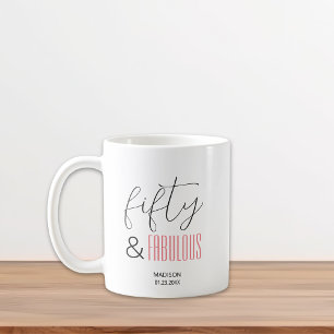Mug 50 ans et Fabuleux Personnalisé 50e Anniversaire É