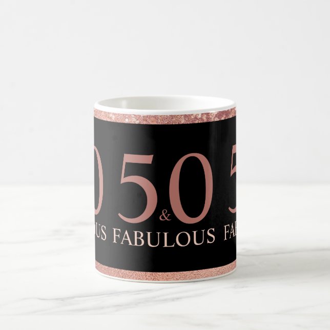 Mug 50 et fabuleux 50e anniversaire (Centre)
