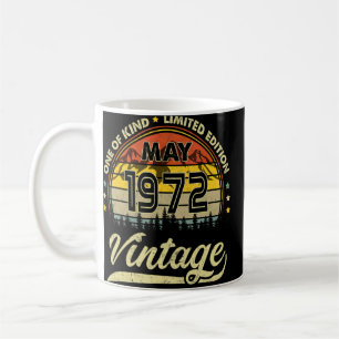 Mug 50e anniversaire 50 ans rétro Né en mai 1972