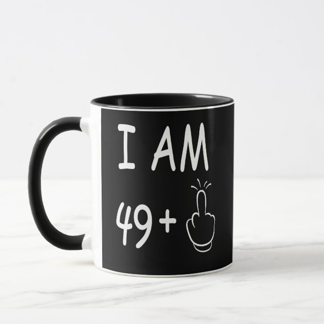 Mug 50e anniversaire, Anniversaire drôle (Gauche)